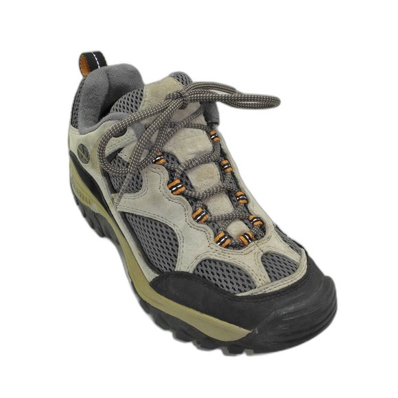 Merrell Baja Ventilator Ecru Suede Leather/Grey Mesh Hiking/Trail Shoes - 7.5 - Picture 1 of 8